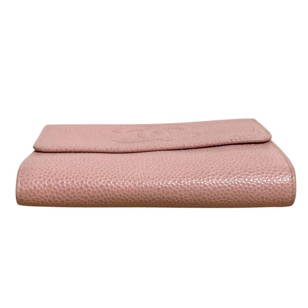 CHANEL Pink Caviar Leather Logo Wallet - Picture 3 of 12